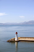 Lighthouse at the entrance to Cagliari Port, Sardinia